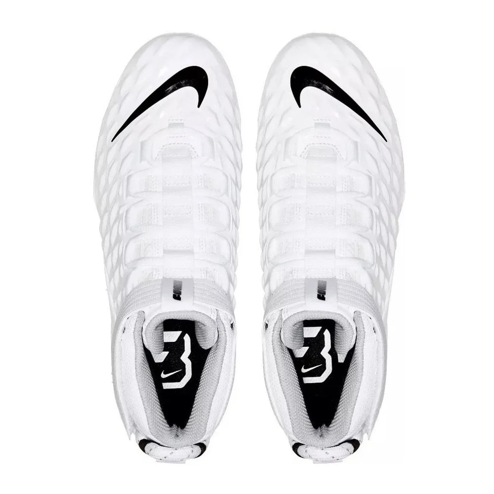 Size 12M- Nike Men's Force Savage Pro 2 Mid Football Cleats, Black/White